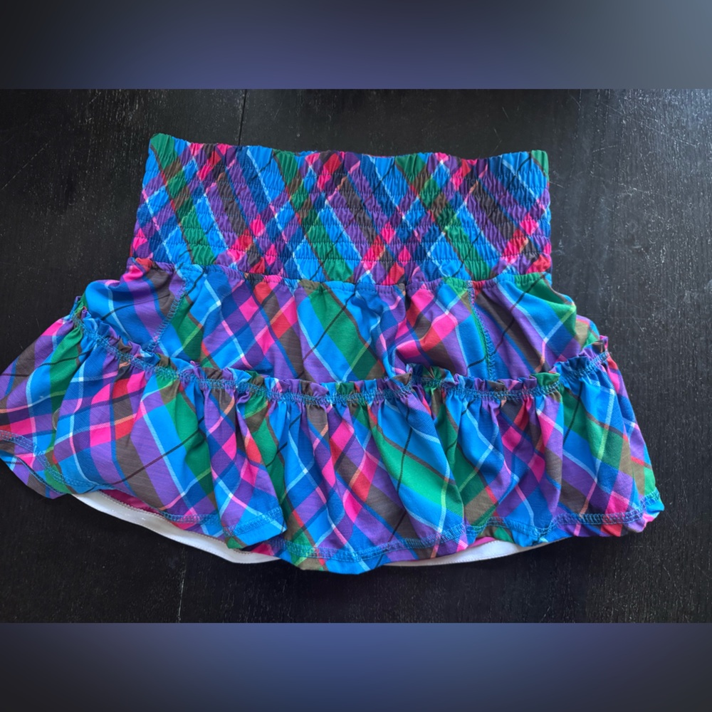 Colorful Plaid Tennis Skirt